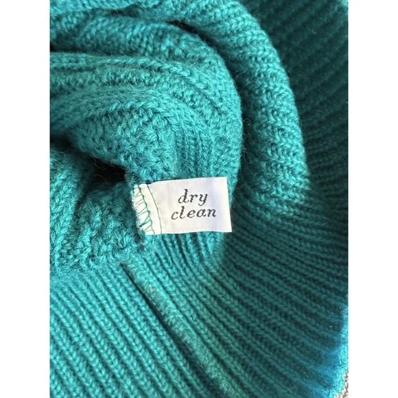 Vintage Wool Pendleton Green Women's Sweater Gold Buttons Classic Old Money LG - Picture 7 of 9